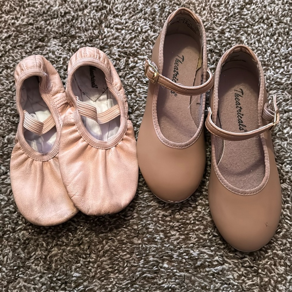 Kids ballet and tap shoes